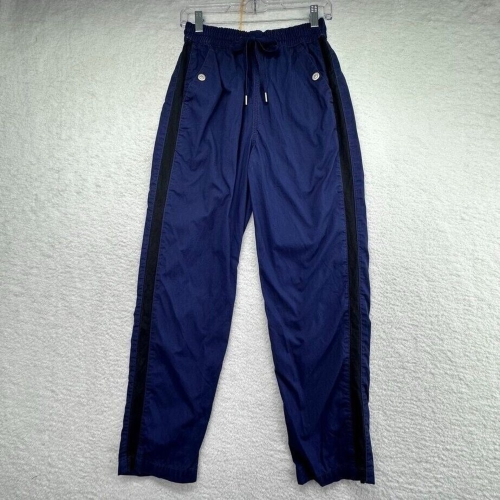 Maeve Anthropologie Womens Lounge Pants Size XS Navy Blue‎ Black Stripe Elastic
